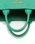 Pre-Loved Symbole Tote Triangle Leather Small with Gold Hardware, Green
