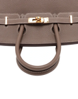 Pre-Loved Birkin Handbag Leather 25 with Gold Hardware, Etoupe