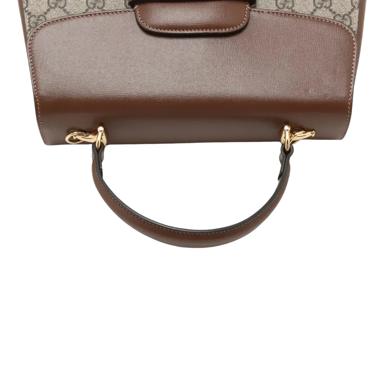 Pre-Loved Horsebit 1955 Handbag Monogram Coated Canvas with Gold Hardware, Beige/Brown