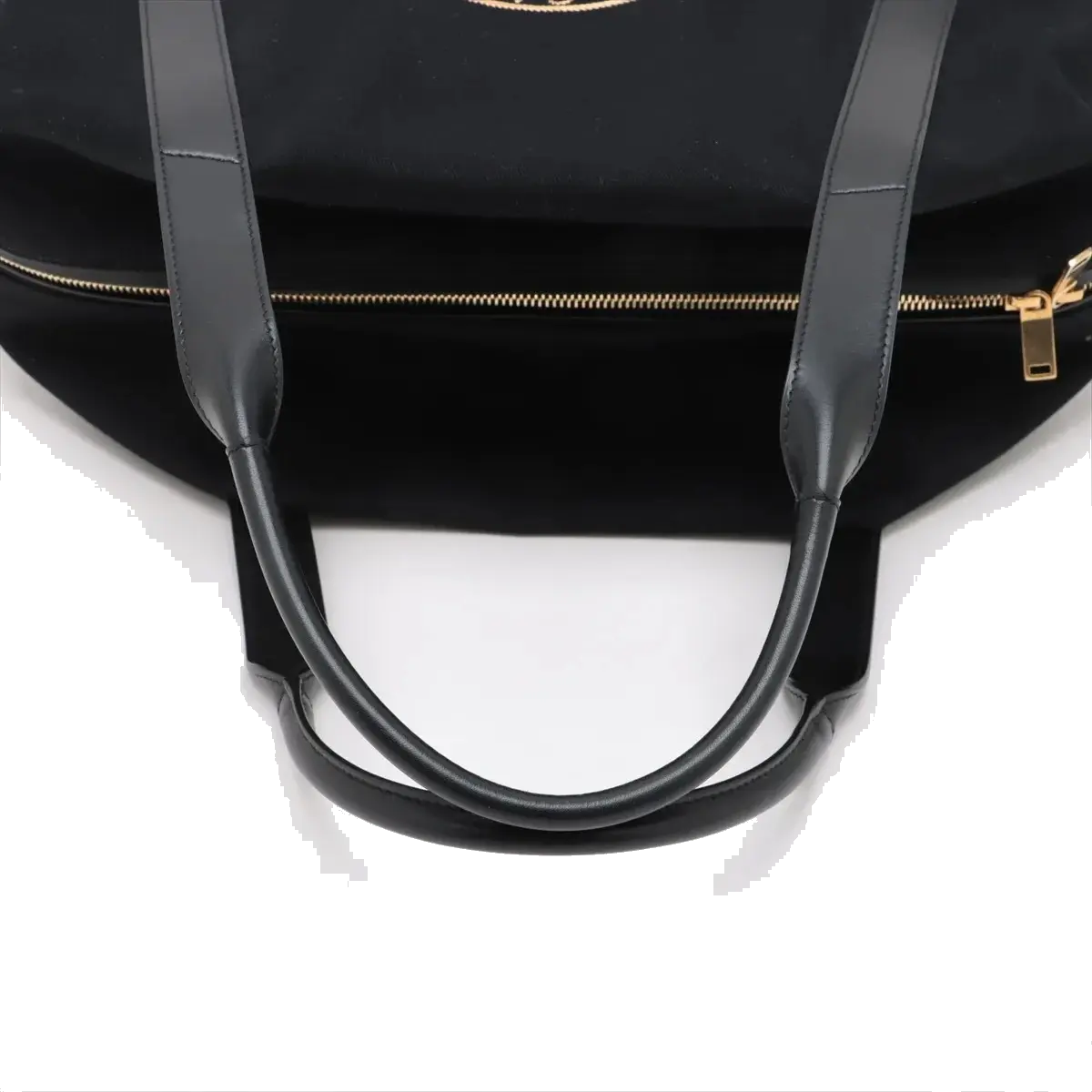 Pre-Loved Rive Gauche Tote Canvas Maxi with Gold Hardware, Black