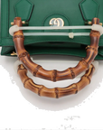 Pre-Loved Diana Bamboo Tote Leather Mini with Gold Hardware, Green