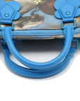 Pre-Loved Speedy Masters Rubens Handbag Printed Coated Canvas 30 with Gold Hardware, Blue Multicolor