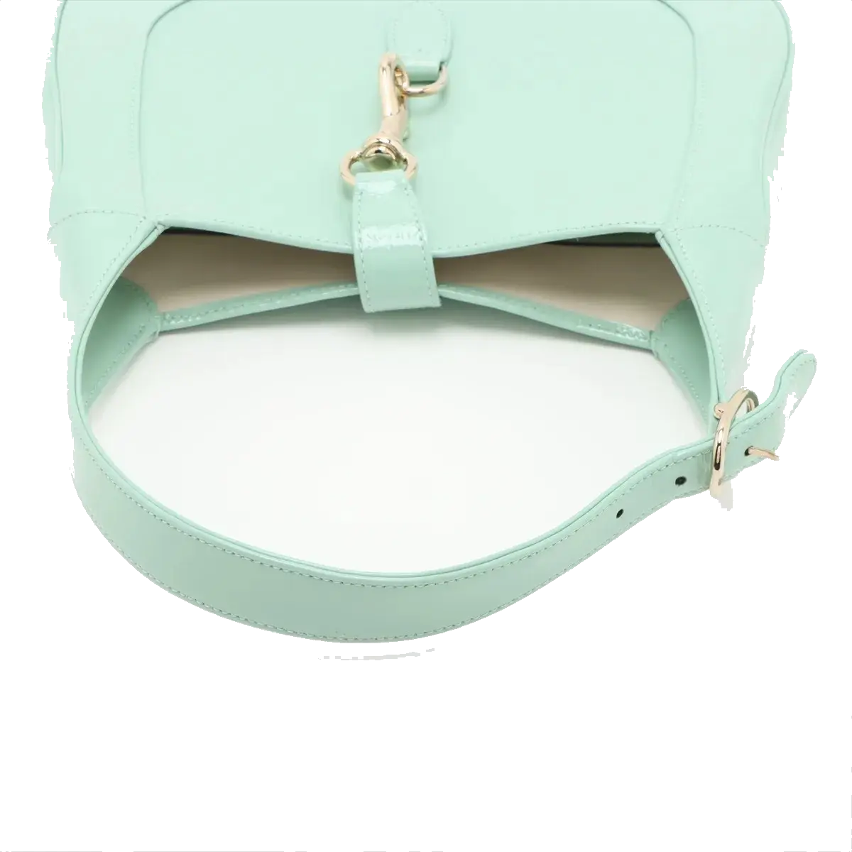Pre-Loved Jackie Shoulder Bag Leather Small with Gold Hardware, Mint Green