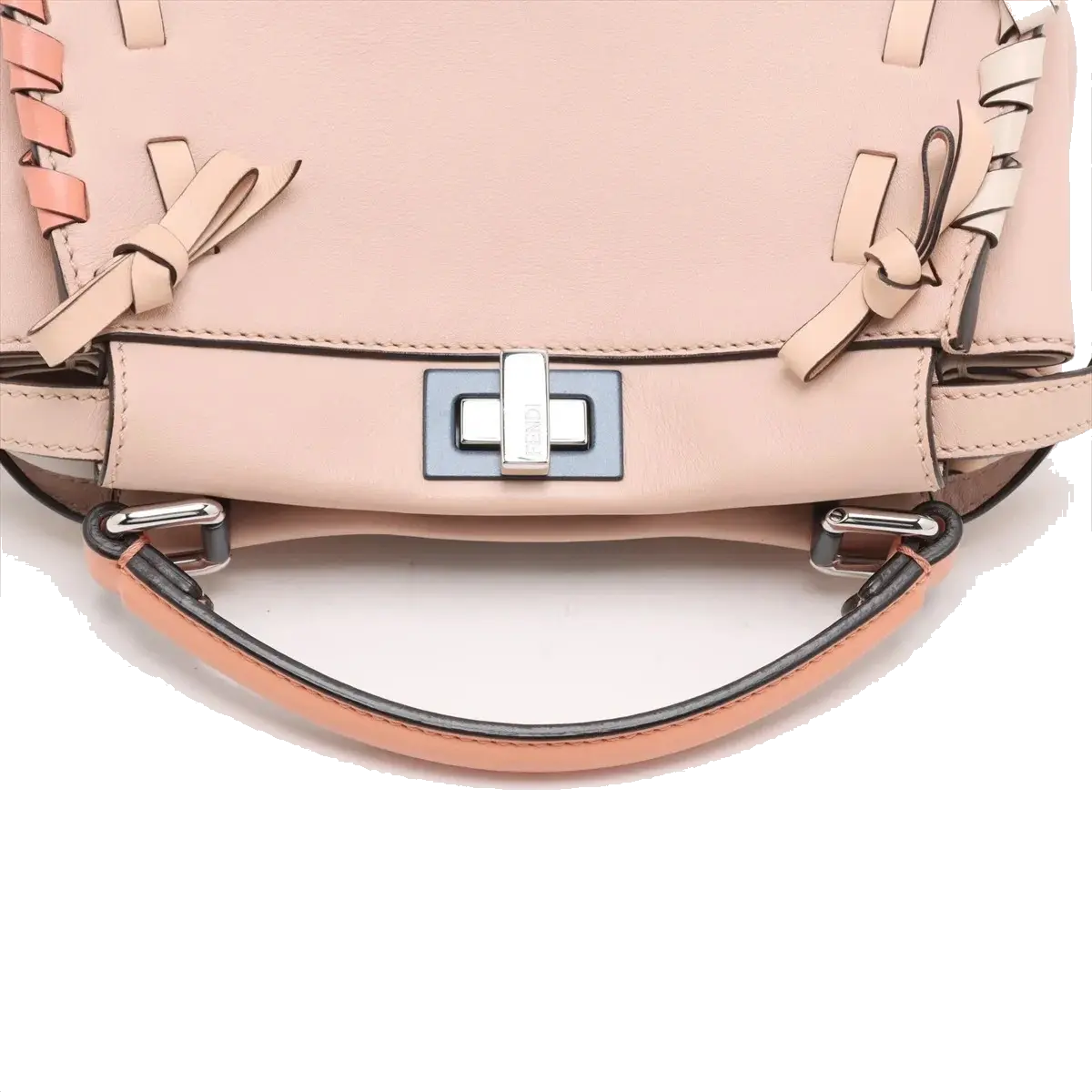 Pre-Loved Peekaboo Handbag Leather Mini with Silver Hardware, Pink