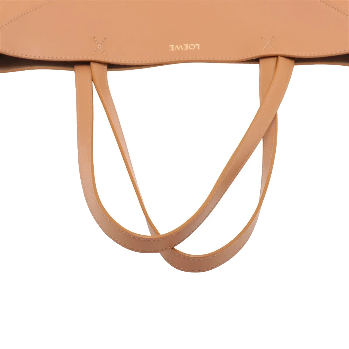 Pre-Loved Puzzle Fold Tote Leather, Tan