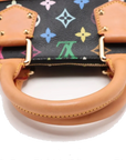 Pre-Loved Alma Handbag Monogram Coated Canvas PM with Gold Hardware, Black Multicolor