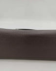 Pre-Loved Tote Leather with Silver Hardware, Dark Brown