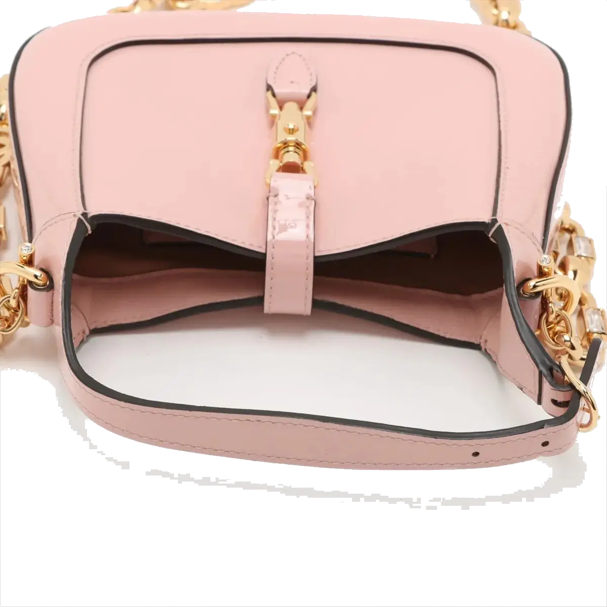 Pre-Loved Jackie 1961 Shoulder Bag Patent Leather Mini with Gold Hardware, Pink