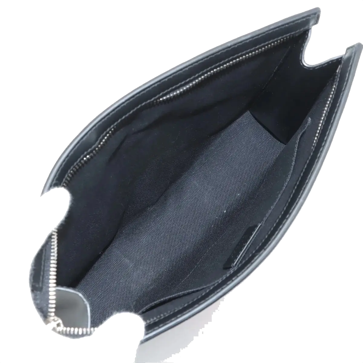 Pre-Loved GG Supreme Web Pouch Clutch Monogram Coated Canvas with Silver Hardware, Black