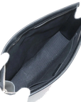 Pre-Loved GG Supreme Web Pouch Clutch Monogram Coated Canvas with Silver Hardware, Black