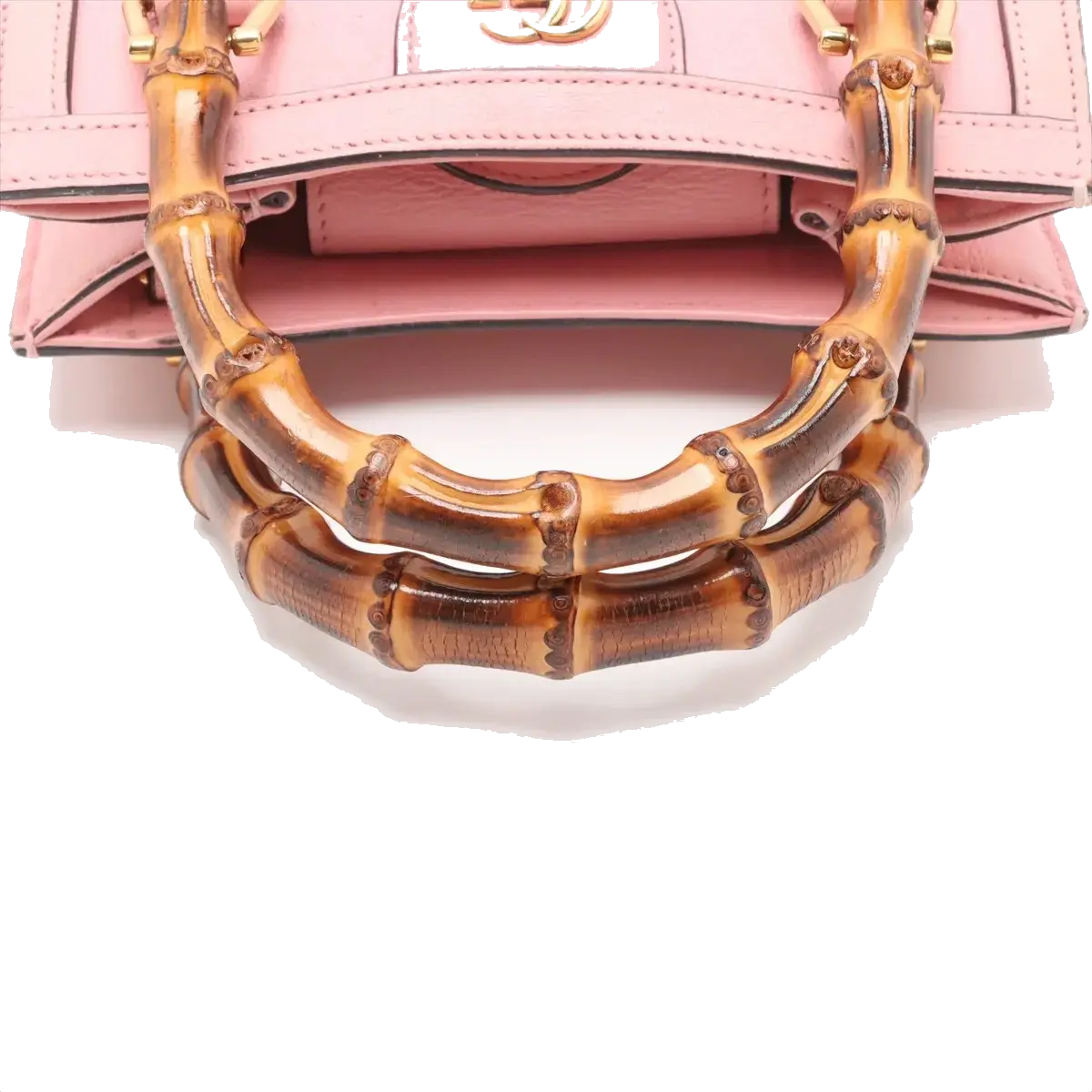 Pre-Loved Diana Bamboo Tote Leather Mini with Gold Hardware, Pink