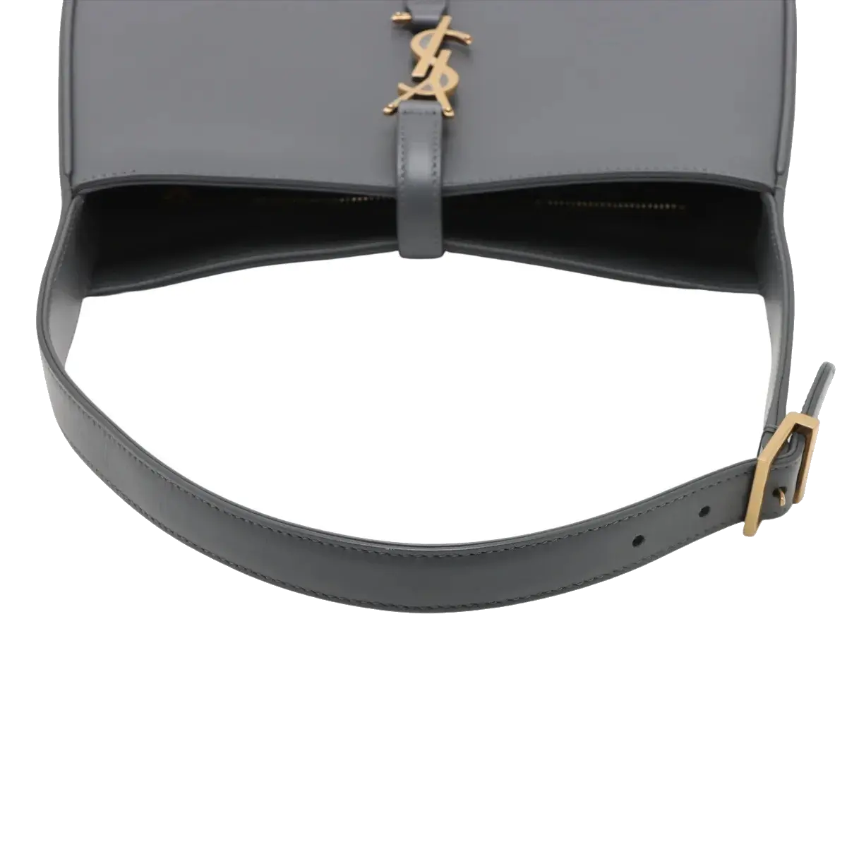 Pre-Loved Le 5 à 7 Shoulder Bag Leather with Aged Gold Hardware, Grey