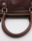 Pre-Loved Sukey Handbag Diamante Leather with Gold Hardware, Brown