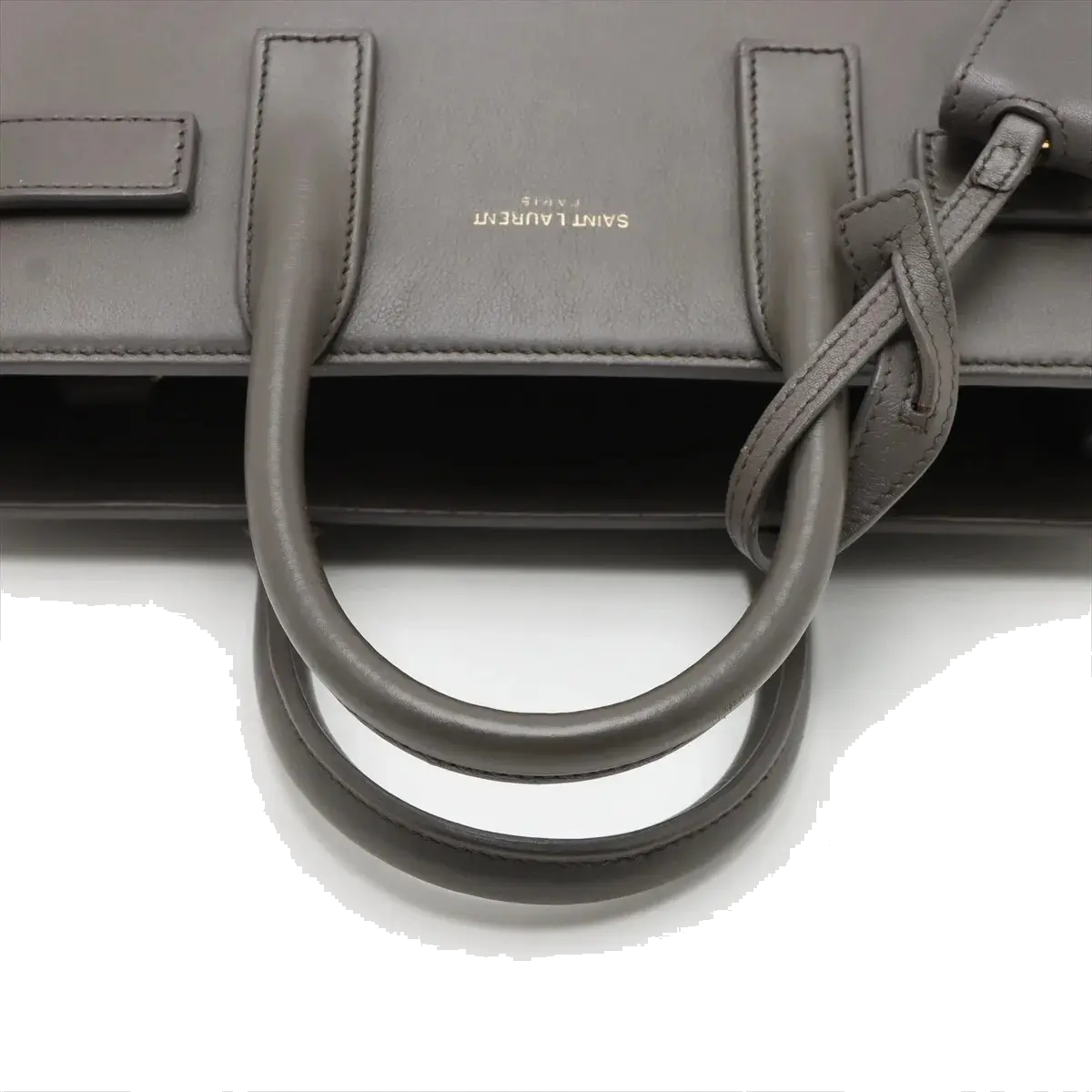 Pre-Loved Sac de Jour Tote Leather Nano with Gold Hardware, Grey