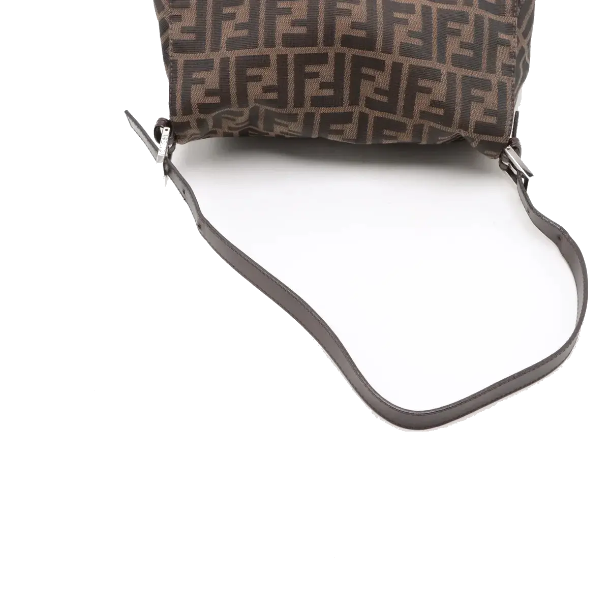 Pre-Loved Mamma Baguette Shoulder Bag Zucca Coated Canvas with Silver Hardware, Brown/Tobacco