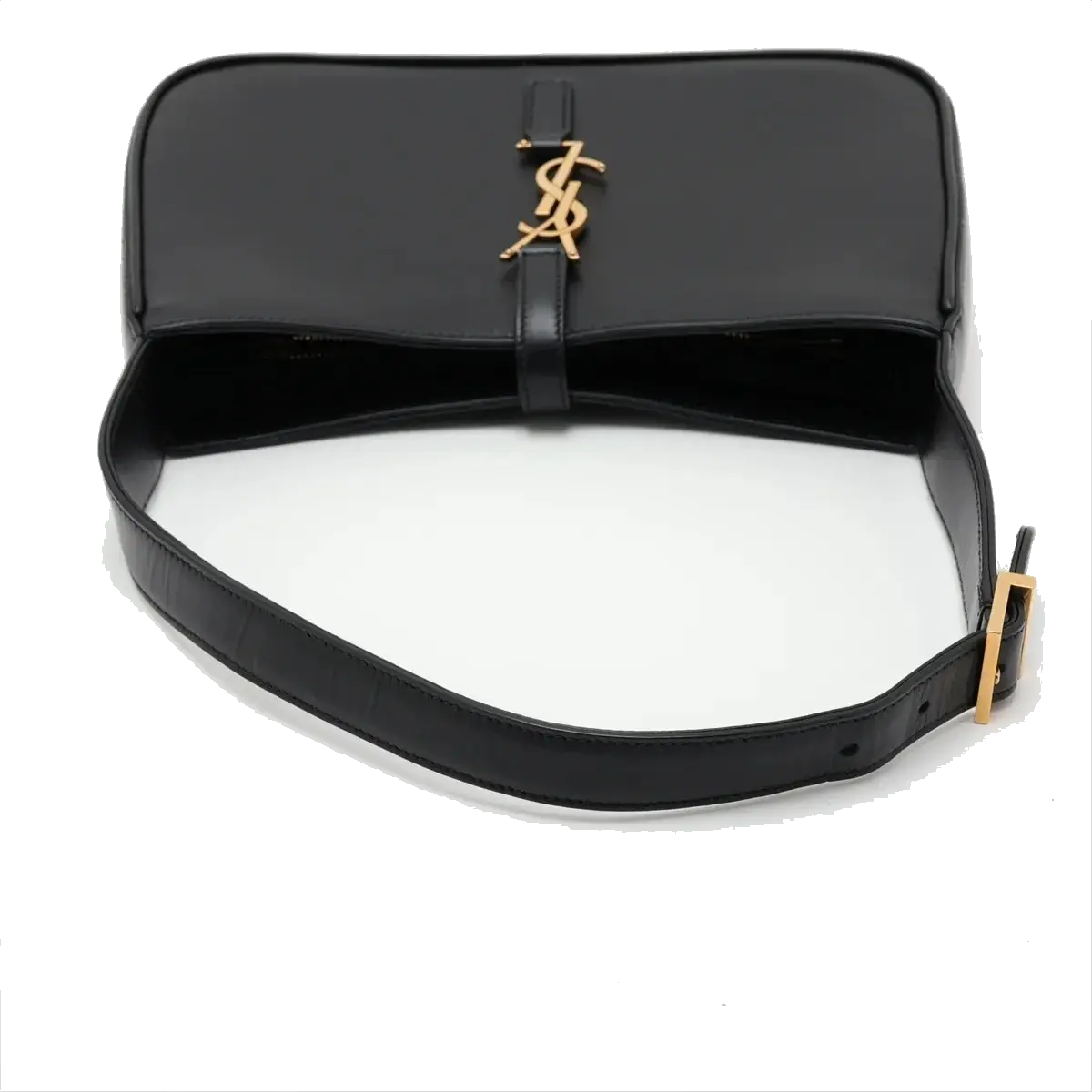Pre-Loved Le 5 à 7 Shoulder Bag Smooth Leather with Gold Hardware, Black