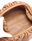 Pre-Loved The Pouch Clutch Leather with Gold Hardware, Camel