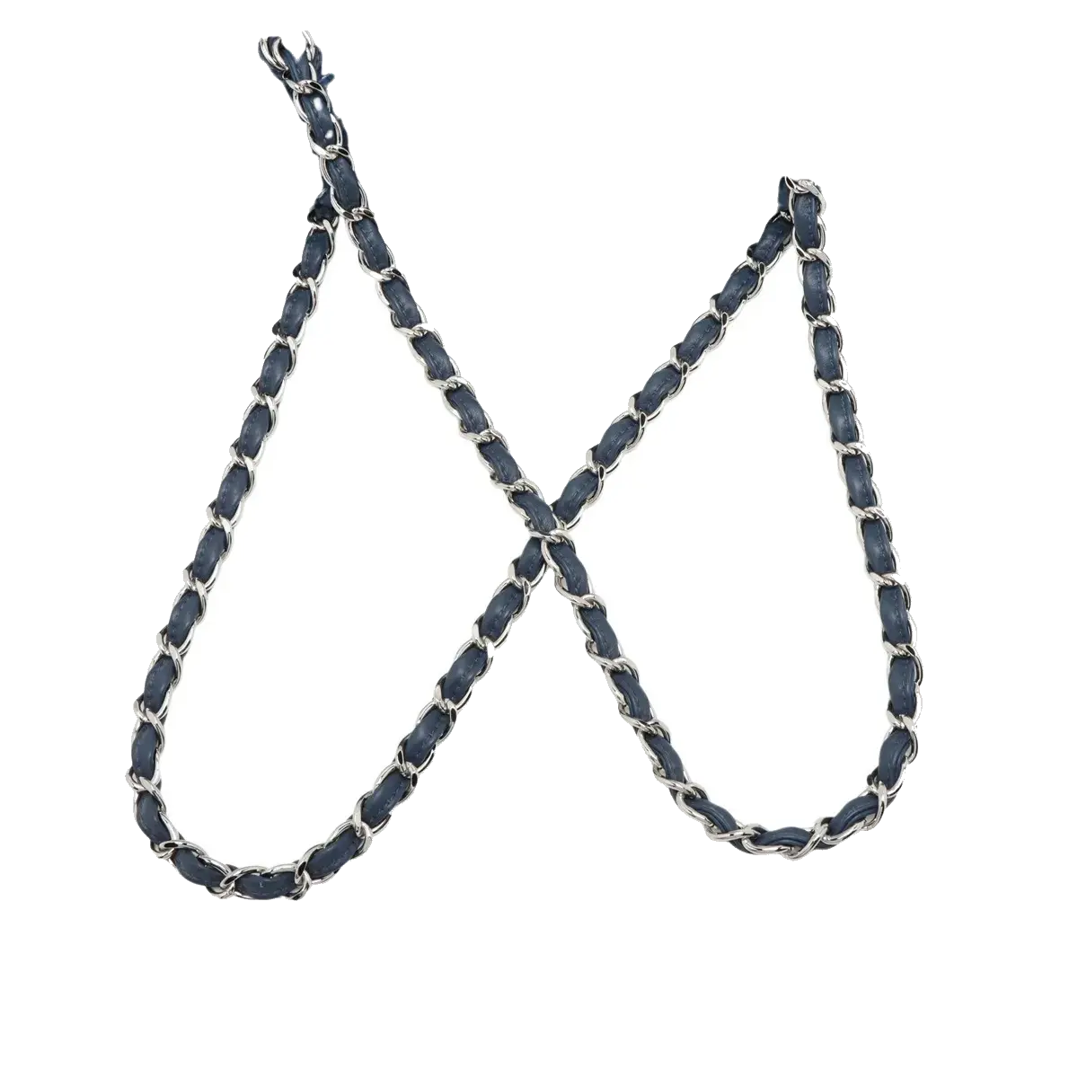 Pre-Loved Tweed on Stitch Bubble Quilt Tote Quilted Nylon with Silver Hardware, Blue