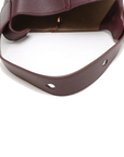 Pre-Loved Pebble Bucket Bag Bucket Bag Leather Mini with Gold Hardware, Burgundy