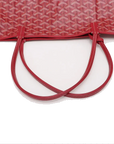 Pre-Loved Saint Louis Tote Goyardine Chevron Coated Canvas GM with Silver Hardware, Red