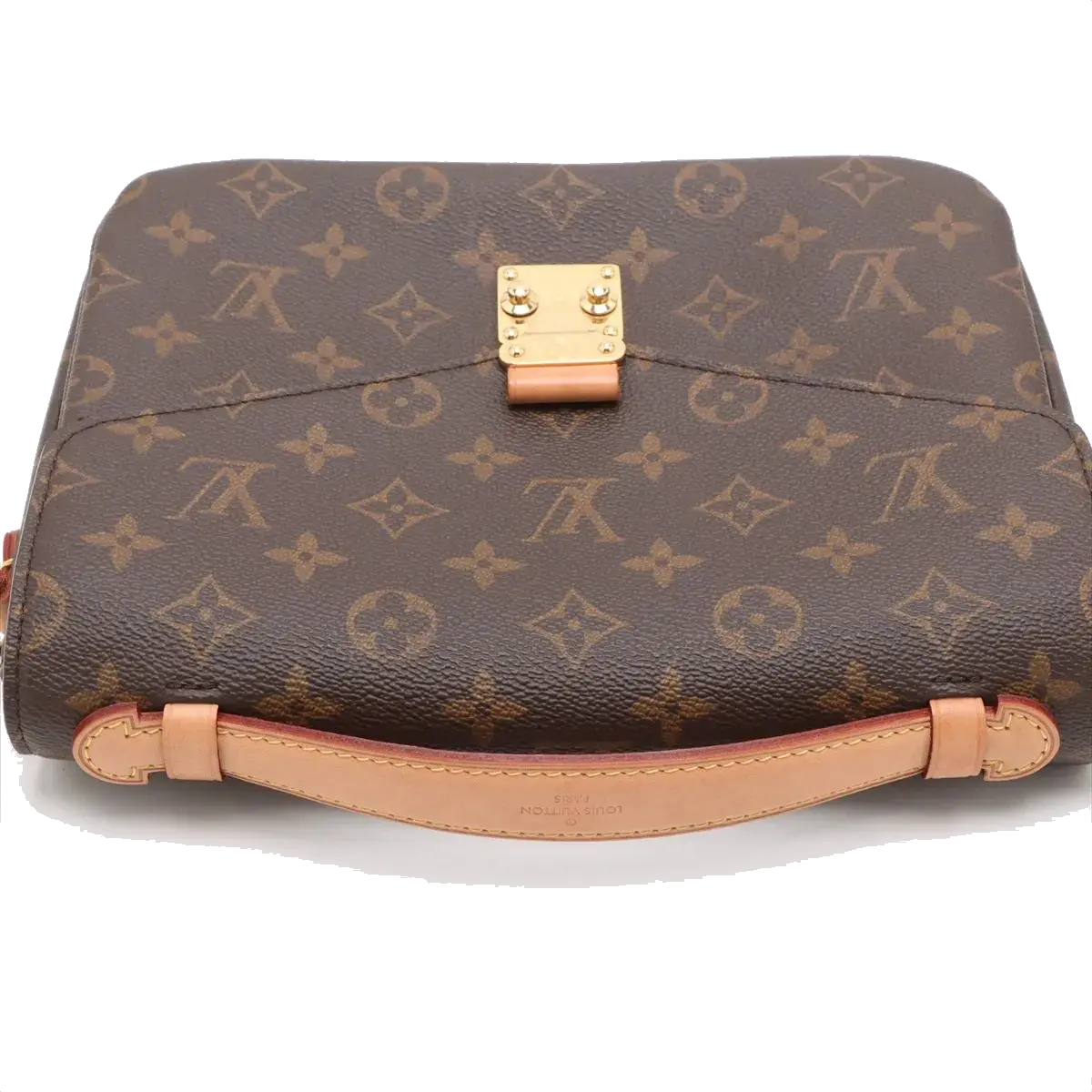 Pre-Loved Pochette Métis Crossbody Bag Monogram Coated Canvas with Gold Hardware, Brown