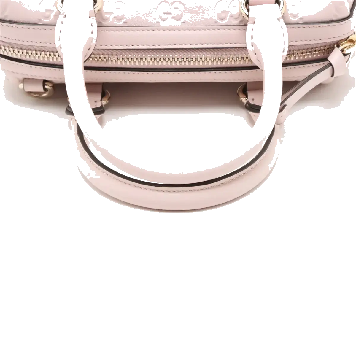 Pre-Loved Boston Bag Handbag Guccissima Leather Mini with Gold Hardware, Light Pink