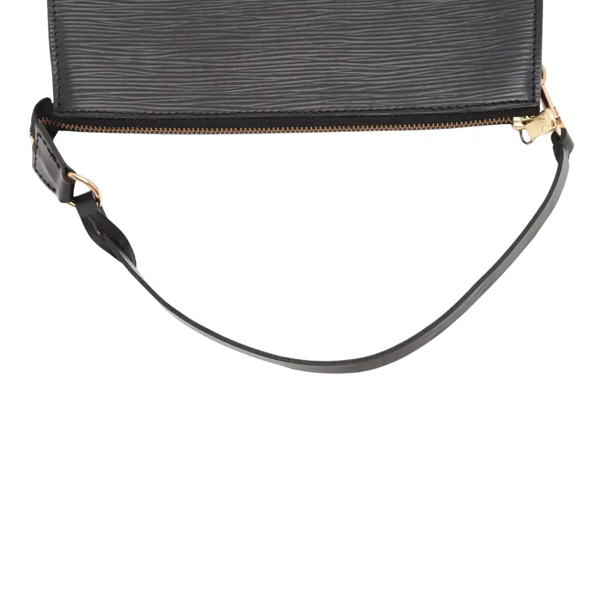 Pre-Loved Pochette Accessoires Pochette Leather with Gold Hardware, Black