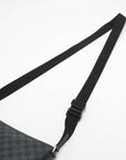 Pre-Loved Mick Crossbody Bag Damier Coated Canvas PM with Silver Hardware, Black / Graphite