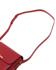 Pre-Loved Triomphe Shoulder Bag Leather Teen with Gold Hardware, Red
