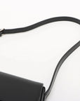 Pre-Loved Triomphe Shoulder Bag Leather with Silver Hardware, Black