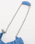 Pre-Loved Squeeze Shoulder Bag Leather Small with Silver Hardware, Blue