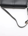 Pre-Loved Tabou Clutch on Strap Shoulder Bag Leather with Gold Hardware, Black