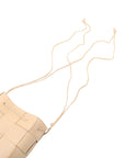 Pre-Loved Cassette Bucket Bucket Bag Intrecciato Leather Small, Beige