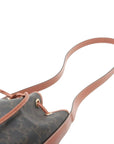 Pre-Loved Triomphe Drawstring Bucket Bucket Bag Triomphe Canvas Coated Small with Gold Hardware, Brown