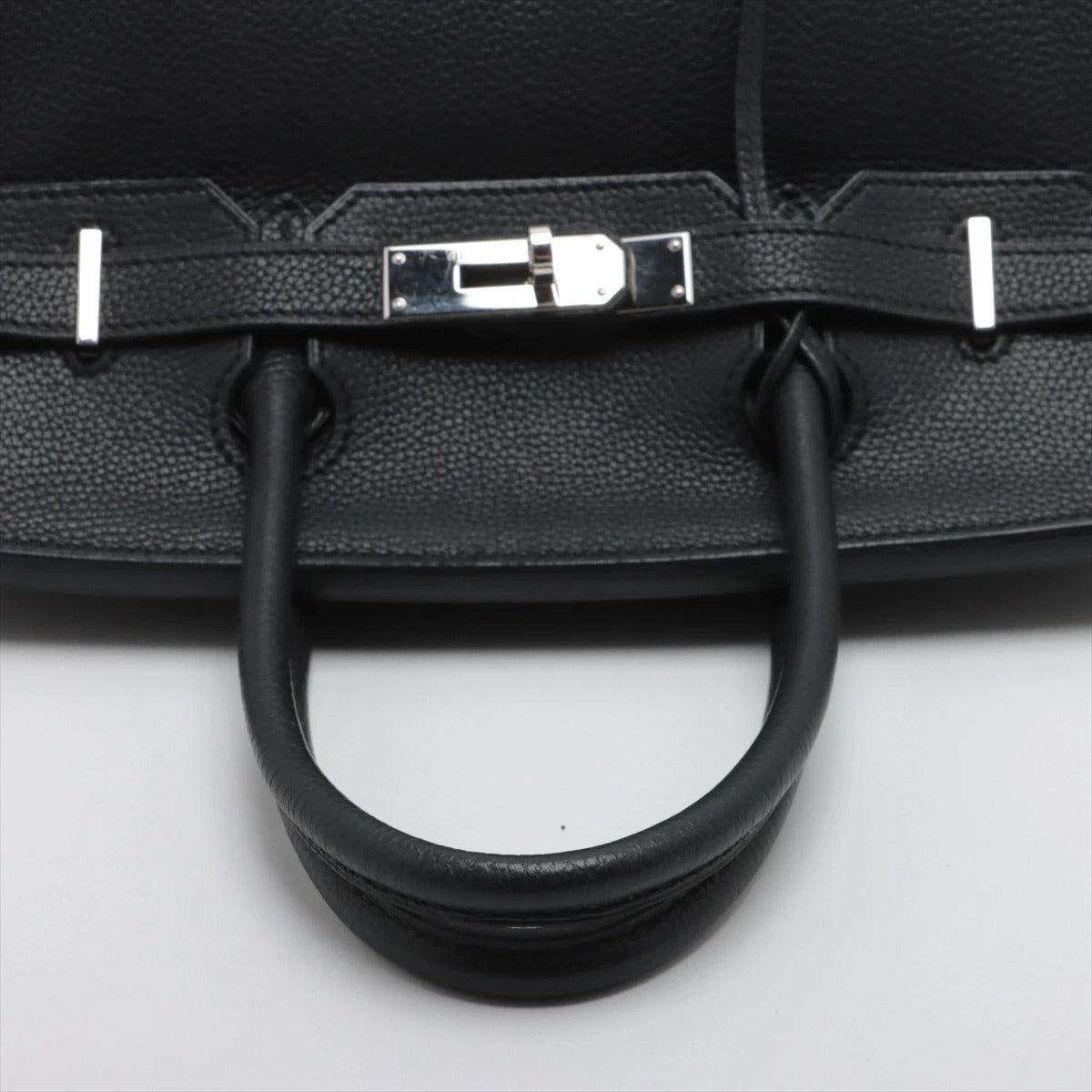 Pre-Loved Birkin Handbag Leather 30 with Palladium Hardware, Black