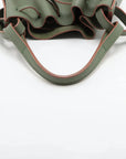 Pre-Loved Balloon Bucket Bag Leather Mini with Gold Hardware, Sage Green