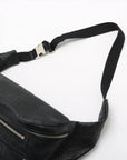 Pre-Loved Guccissima Belt Bag Guccissima Leather with Silver Hardware, Black