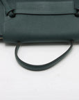 Pre-Loved Belt Bag Handbag Leather Micro with Gold Hardware, Dark Green