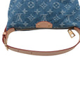 Pre-Loved Pochette Accessoires Pochette Monogram Denim with Gold Hardware, Blue