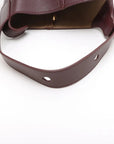 Pre-Loved Pebble Bucket Bag Bucket Bag Leather Mini with Gold Hardware, Burgundy
