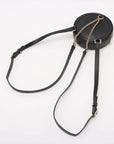 Pre-Loved Ophidia Backpack Leather Mini with Gold Hardware, Black