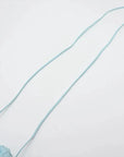 Pre-Loved The Pouch Crossbody Bag Intrecciato Leather Mini with Silver Hardware, Light Blue