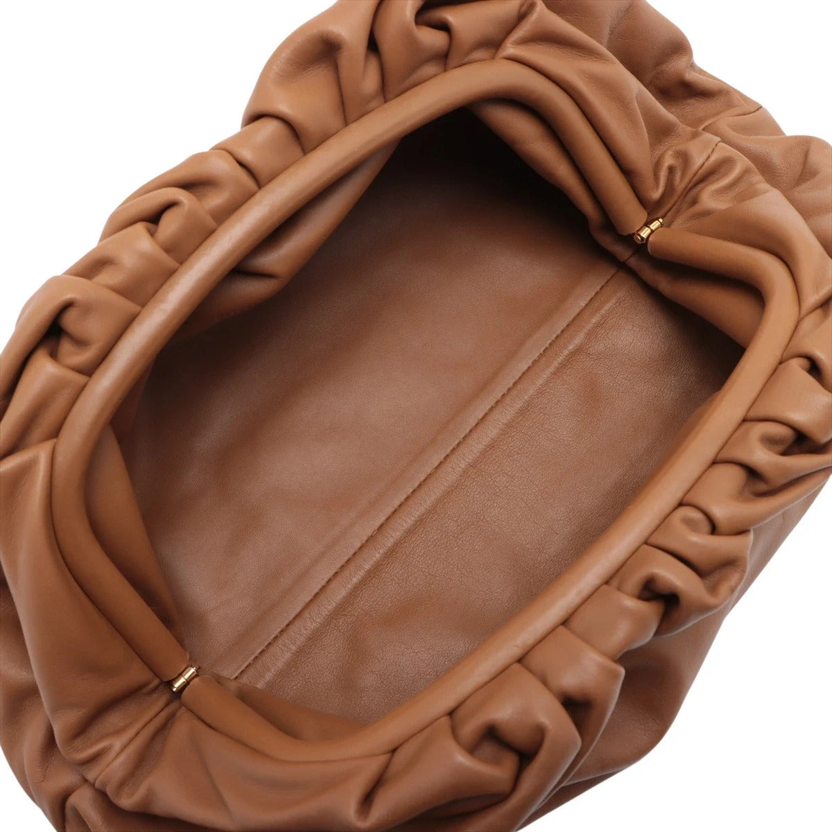 Pre-Loved The Pouch Clutch Leather with Gold Hardware, Tan
