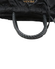 Pre-Loved Gaufre Tote Handbag Nylon with Gold Hardware, Black