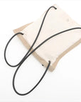 Pre-Loved Université Flat Crossbody Pouch Crossbody Bag Plain Canvas with Silver Hardware, Beige