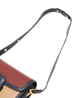 Pre-Loved Horsebit 1955 Shoulder Bag Leather Small with Gold Hardware, Red, Tan and Navy