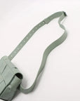 Pre-Loved Cassette Crossbody Bag Intrecciato Leather Mini with Silver Hardware, Sage Green