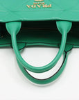 Pre-Loved Symbole Tote Triangle Leather Small with Gold Hardware, Green