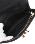 Pre-Loved Louise Clutch Patent Leather with Gold Hardware, Black