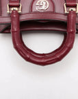 Pre-Loved Diana Tote Leather Mini with Gold Hardware, Burgundy